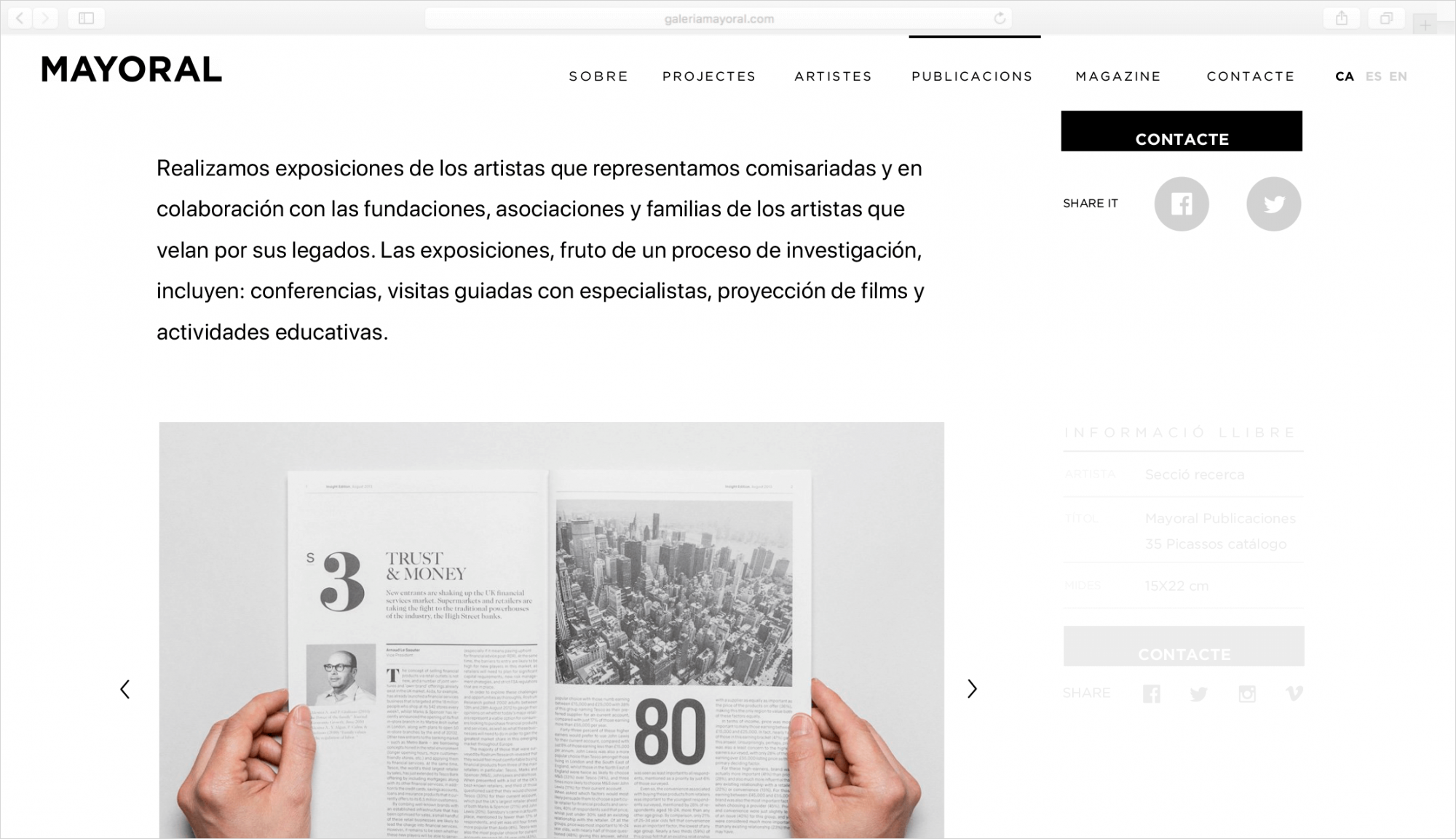 Web Galeria Mayoral